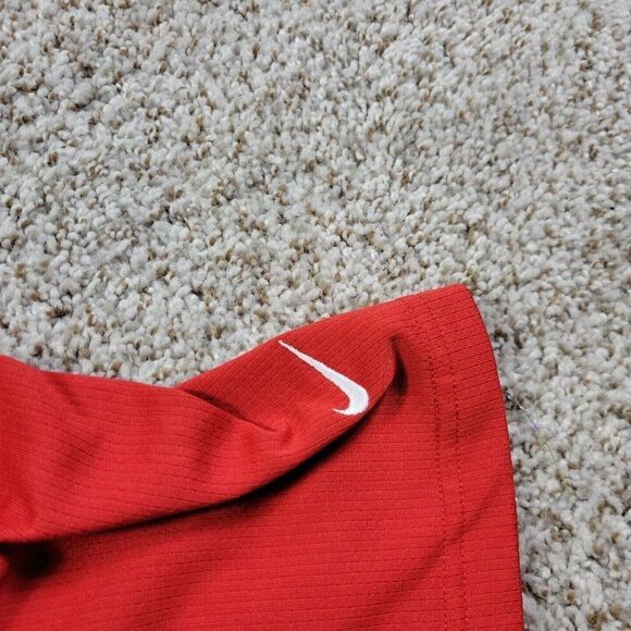Nike Golf Polo Shirt Mens Large Red W Logo Short Sleeve Sphere Dry - Picture 3 of 8